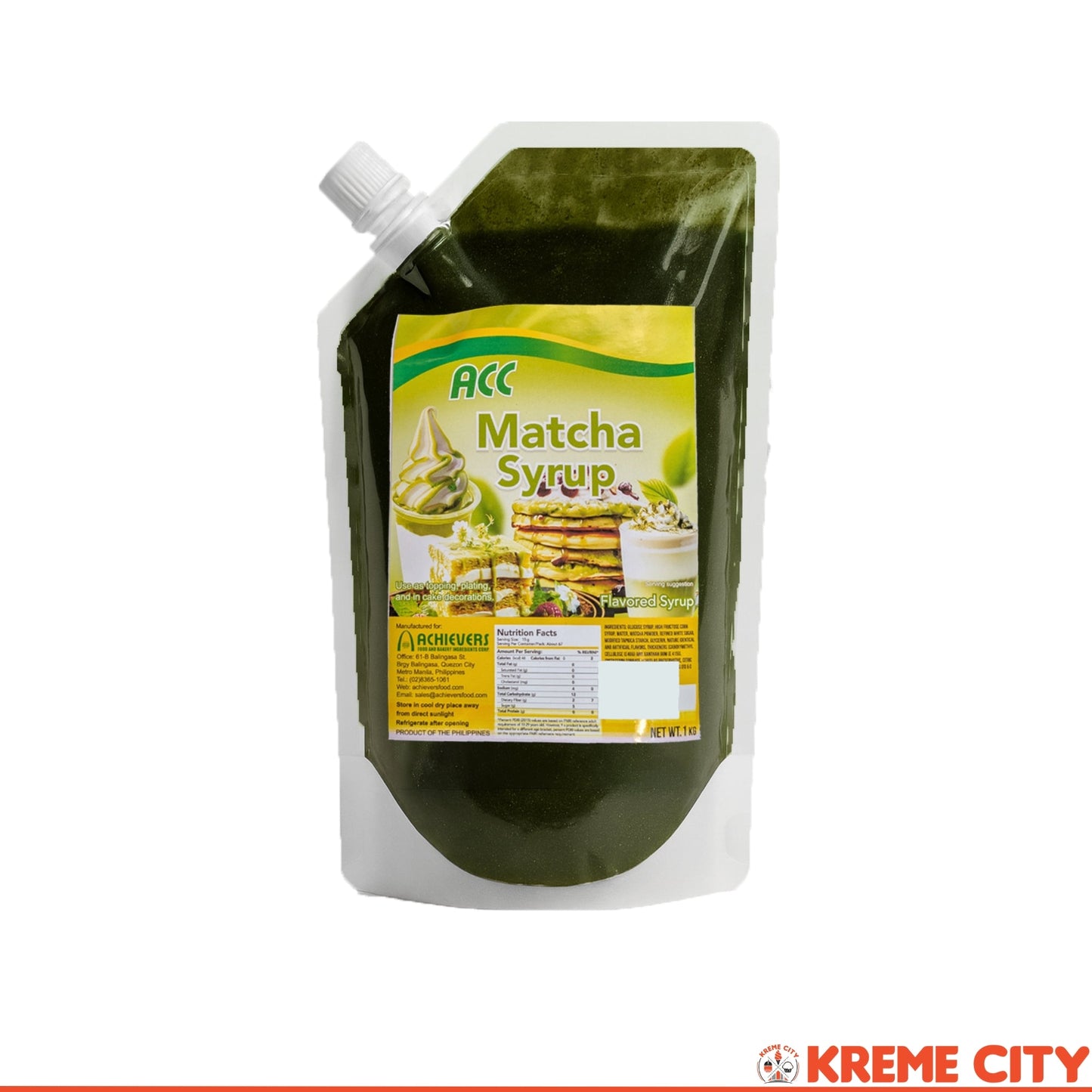 Achievers ACC Matcha Syrup 1kg
