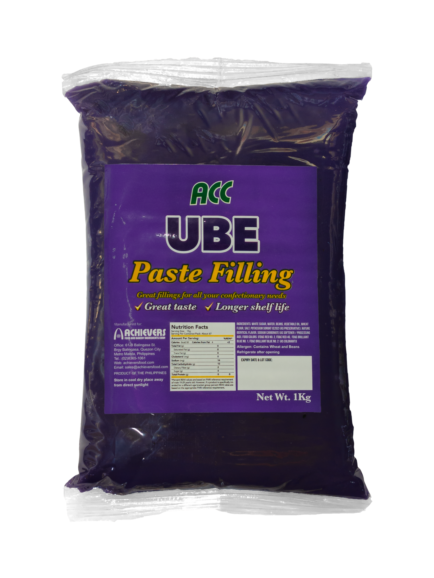 Achievers ACC Ube Flavored Paste Filling 1kg