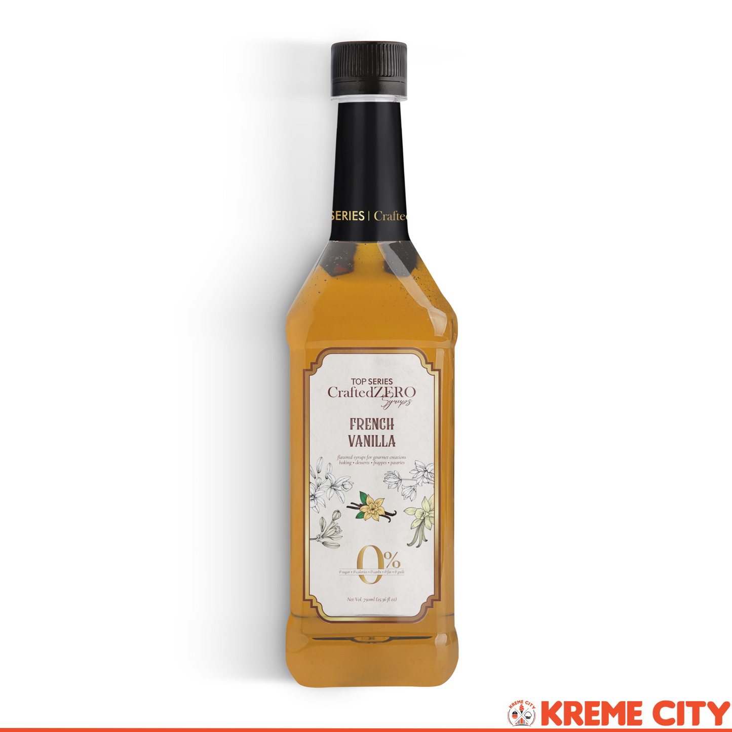 TOP Creamery Top Series CraftedZERO French Vanilla Syrup 750ml