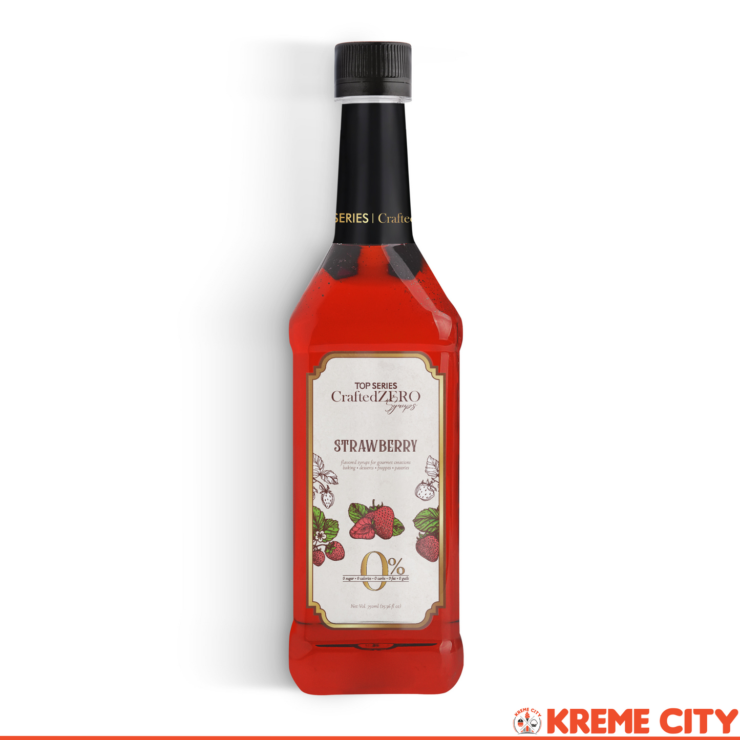 TOP Creamery Top Series CraftedZERO Strawberry Syrup 750ml