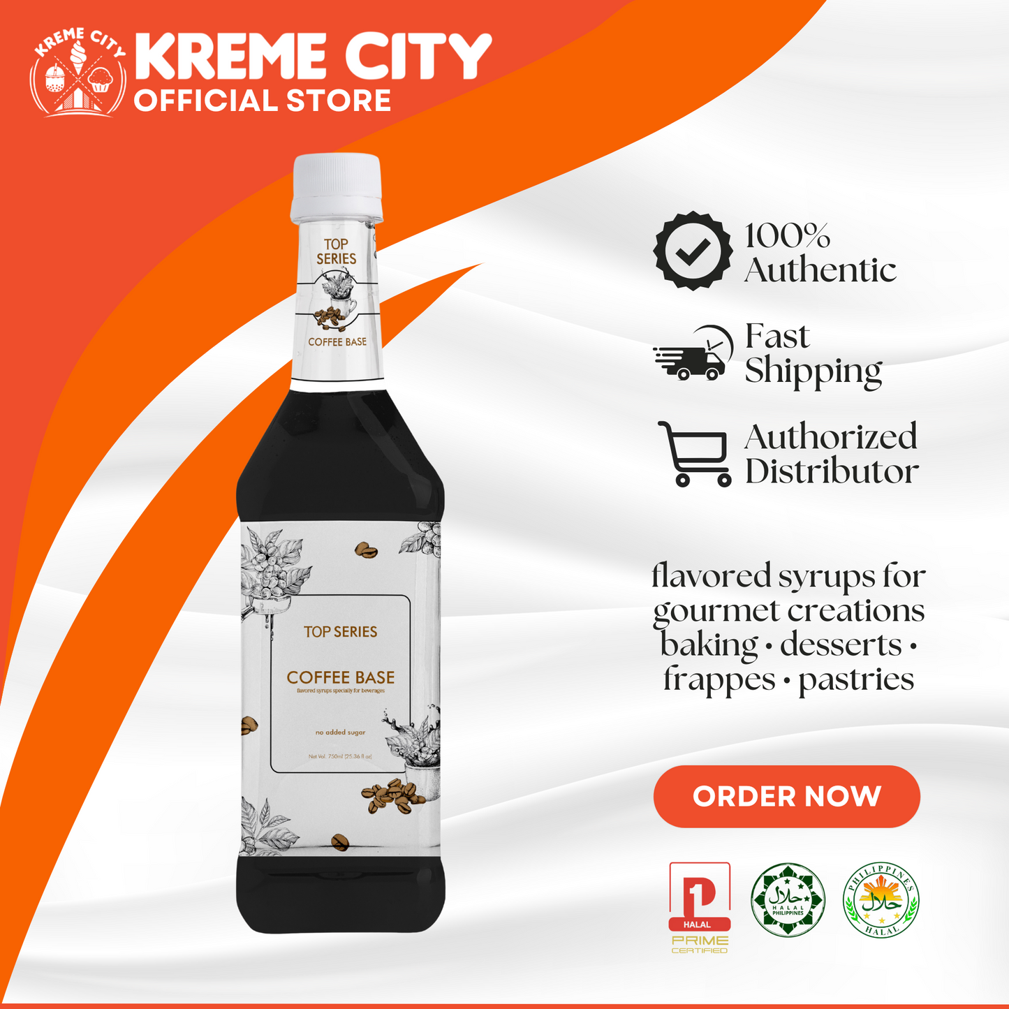 TOP Creamery Top Series Coffee Base Syrup 750ml