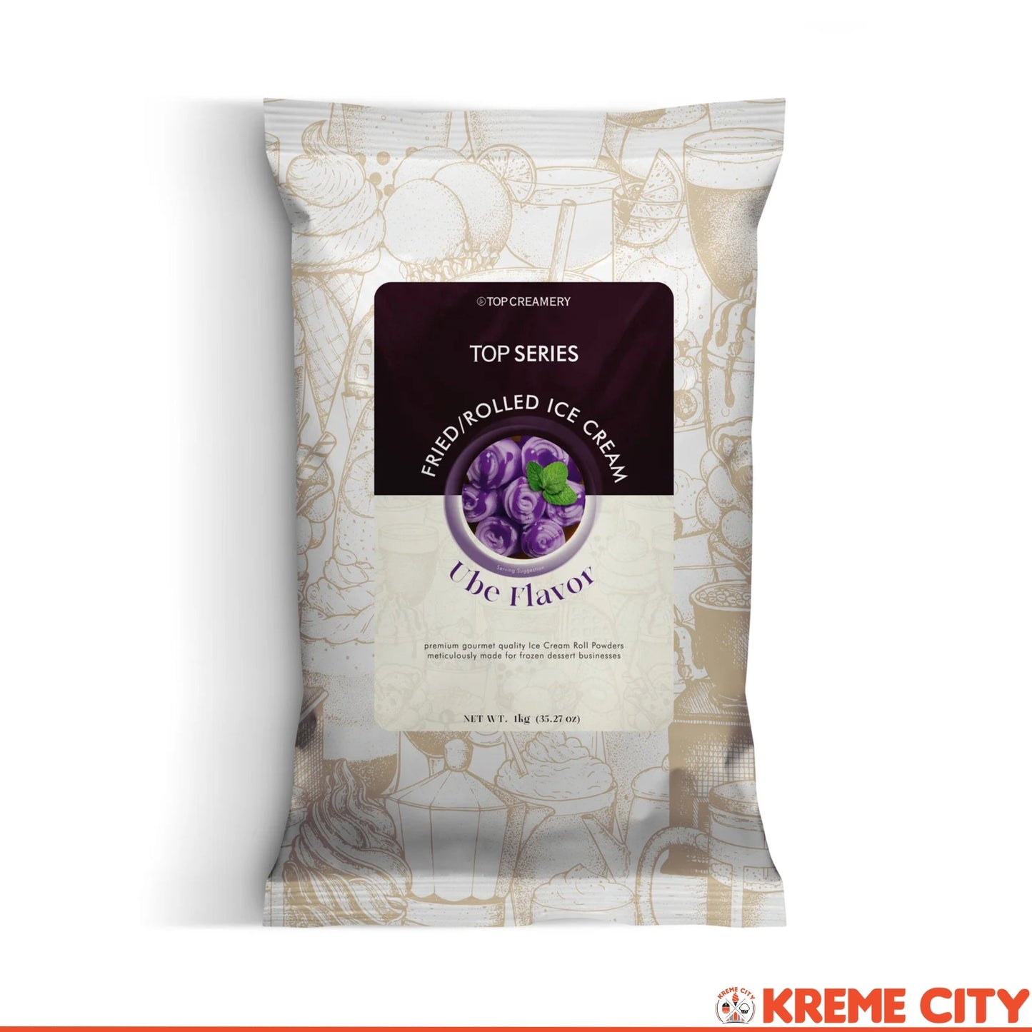 TOP Creamery Top Series Ube Fried Ice Cream Powder Premix 1kg
