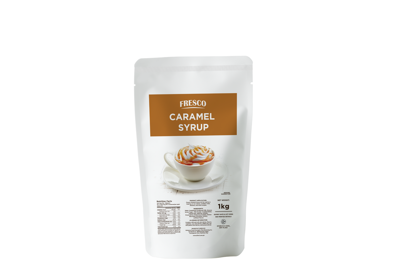 Fresco Caramel Syrup 1kg