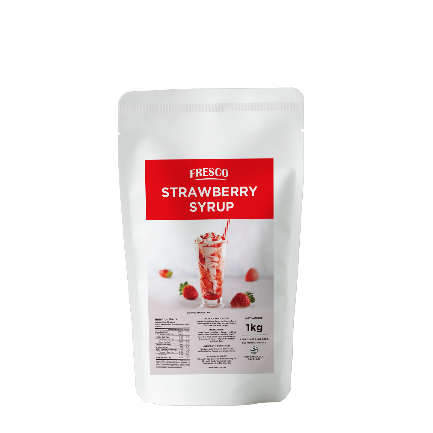 Fresco Strawberry Syrup 1kg