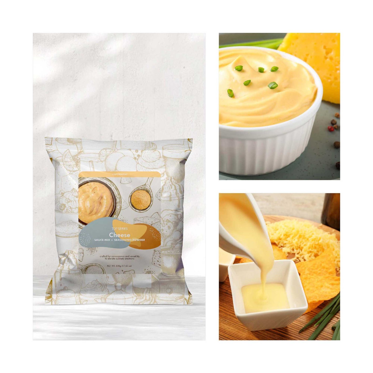 TOP Creamery Top Series Cheese Sauce Mix + Seasoning Powder 500g
