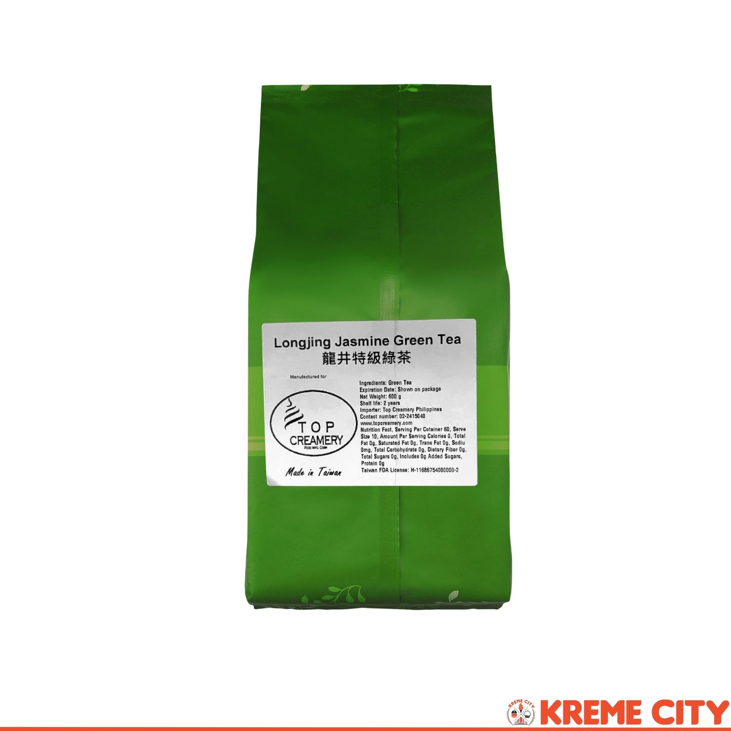 TOP Creamery Longjing Jasmine Green Tea Loose Leaves 600g