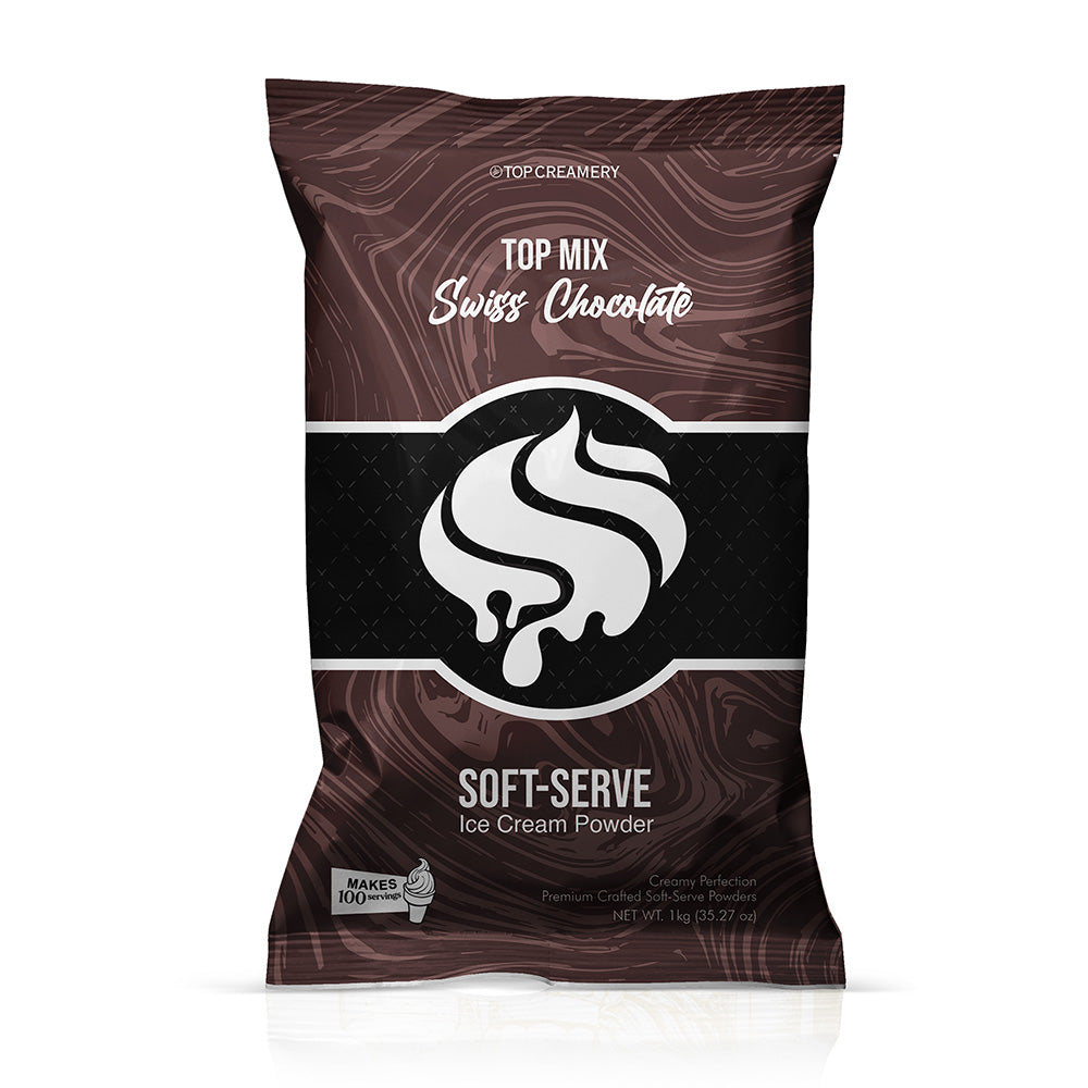 TOP Creamery Topmix Swiss Chocolate Soft Serve Ice Cream Powder 1kg