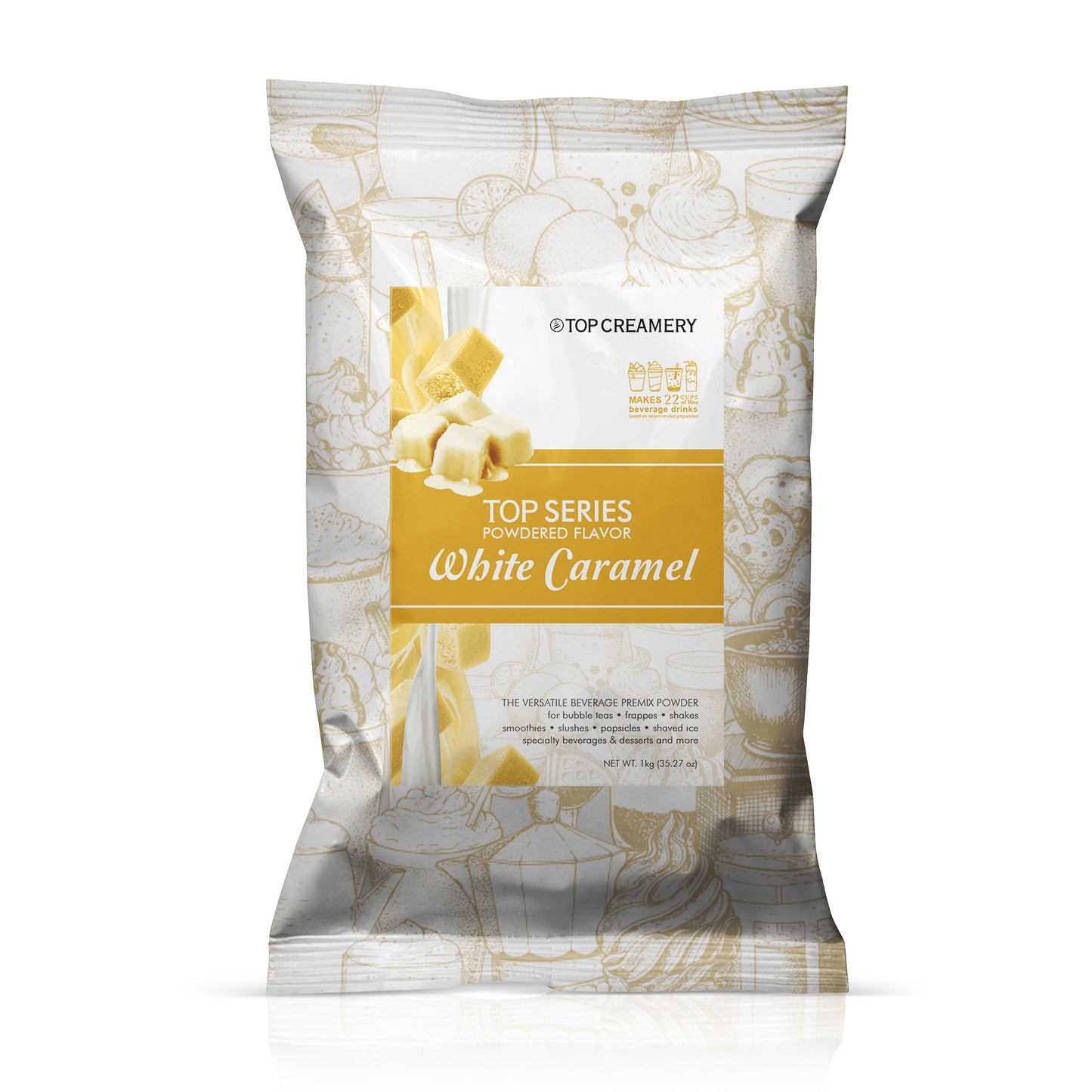 TOP Creamery Top Series White Caramel Powdered Flavor 1kg
