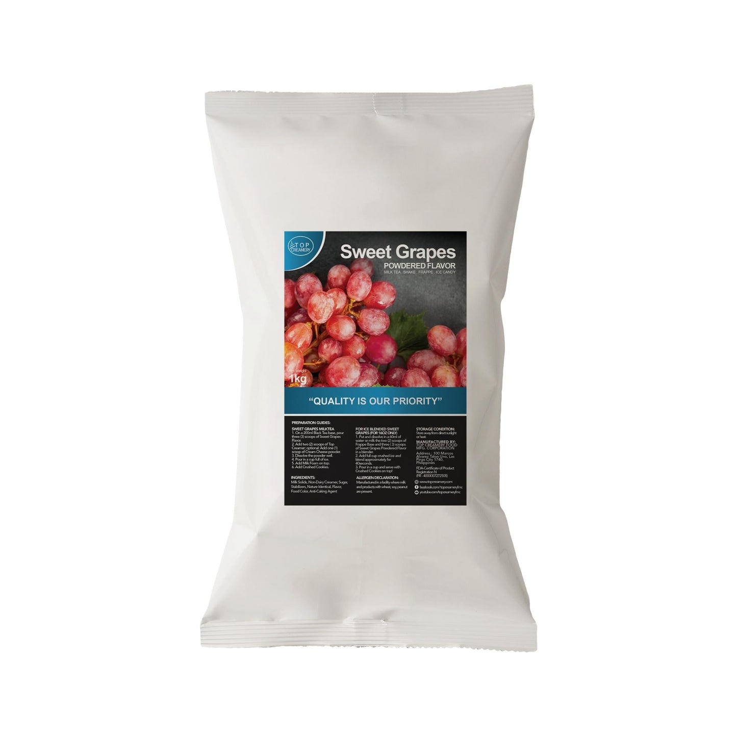 TOP Creamery Top Series Sweet Grapes Powdered Flavor 1kg