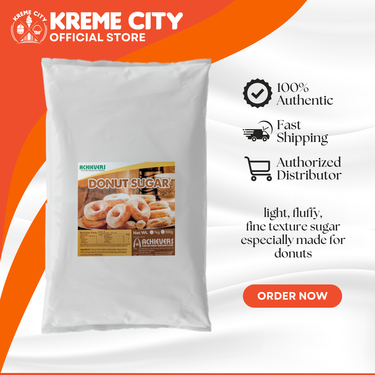 Achievers ACC Donut Sugar 1kg