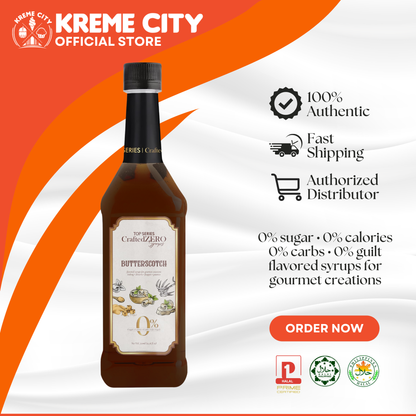 TOP Creamery Top Series CraftedZERO Butterscotch Syrup 750ml