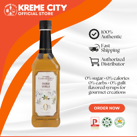 TOP Creamery Top Series CraftedZERO French Vanilla Syrup 750ml