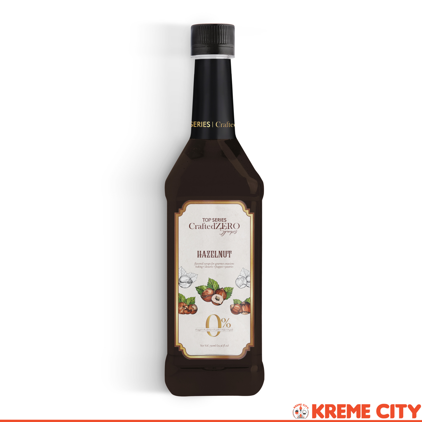 TOP Creamery Top Series CraftedZERO Hazelnut Syrup 750ml