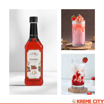 TOP Creamery Top Series CraftedZERO Strawberry Syrup 750ml