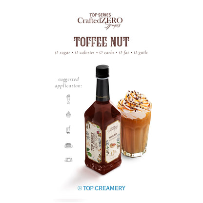 TOP Creamery Top Series CraftedZERO Toffee Nut Syrup 750ml