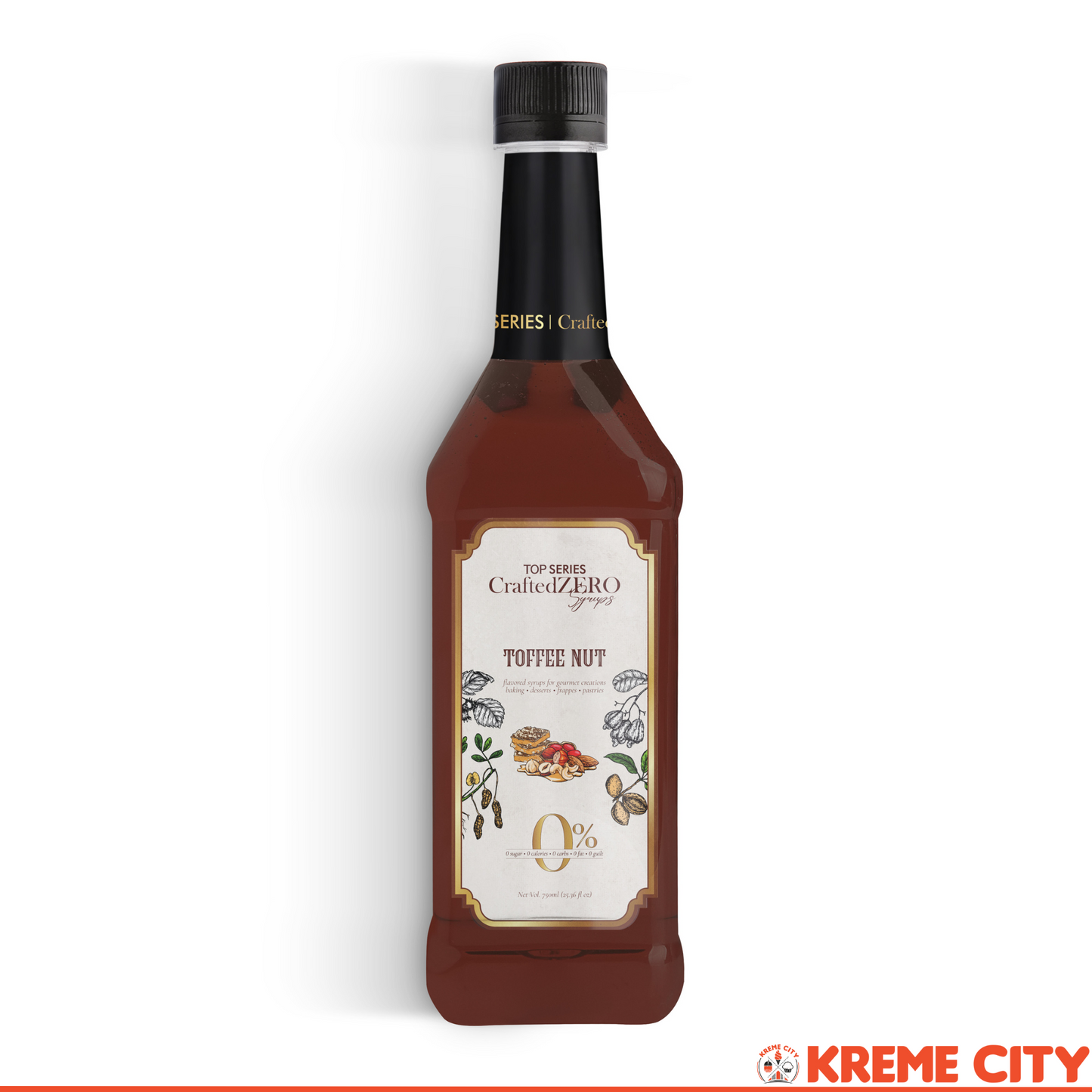 TOP Creamery Top Series CraftedZERO Toffee Nut Syrup 750ml