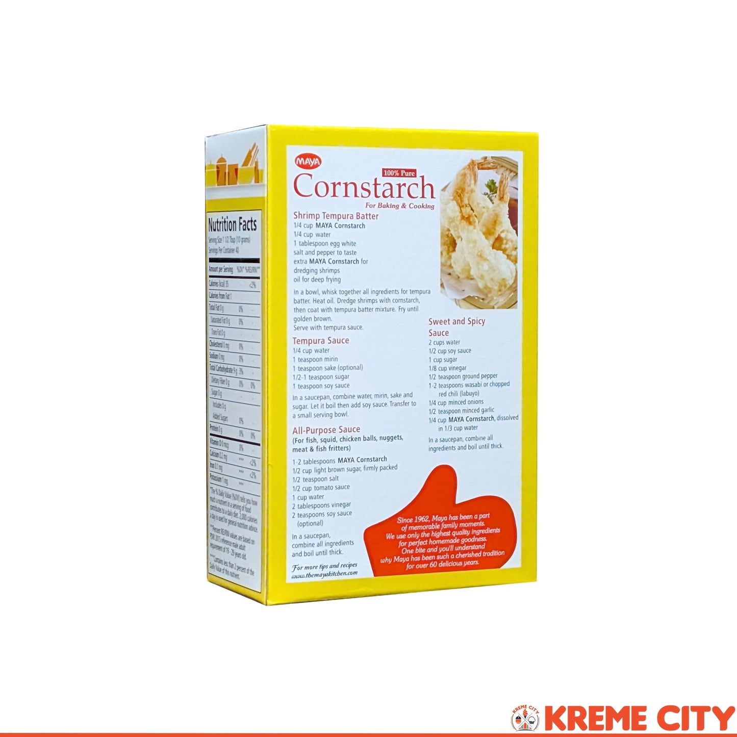 Maya 100% Pure Cornstarch 400g
