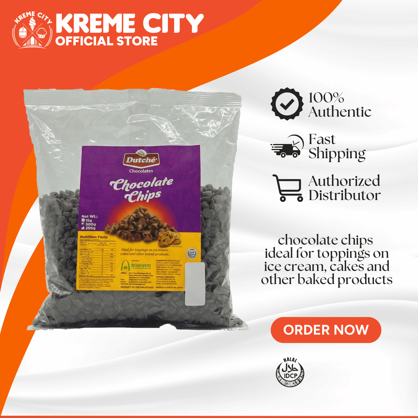 Dutche Chocolate Chips 500g