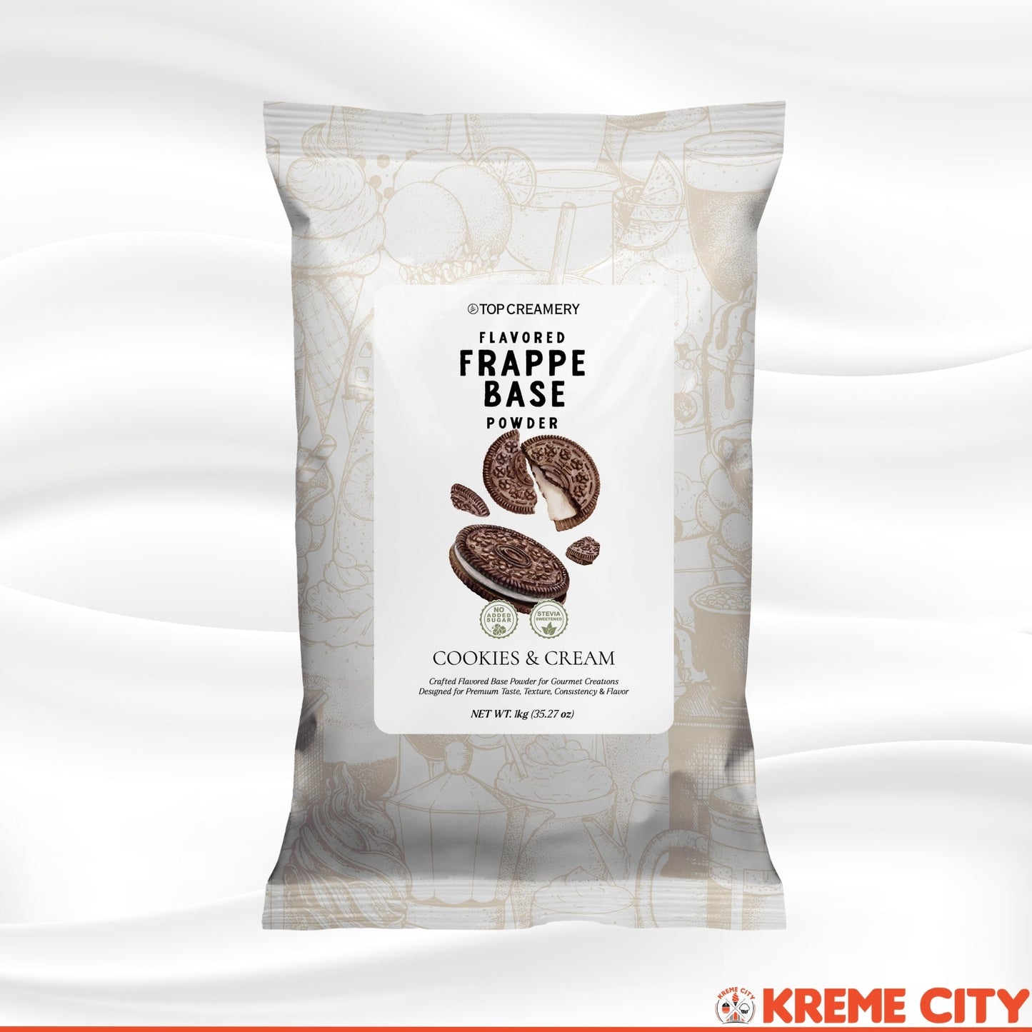 TOP Creamery Cookies and Cream Frappe Base Powder 1kg