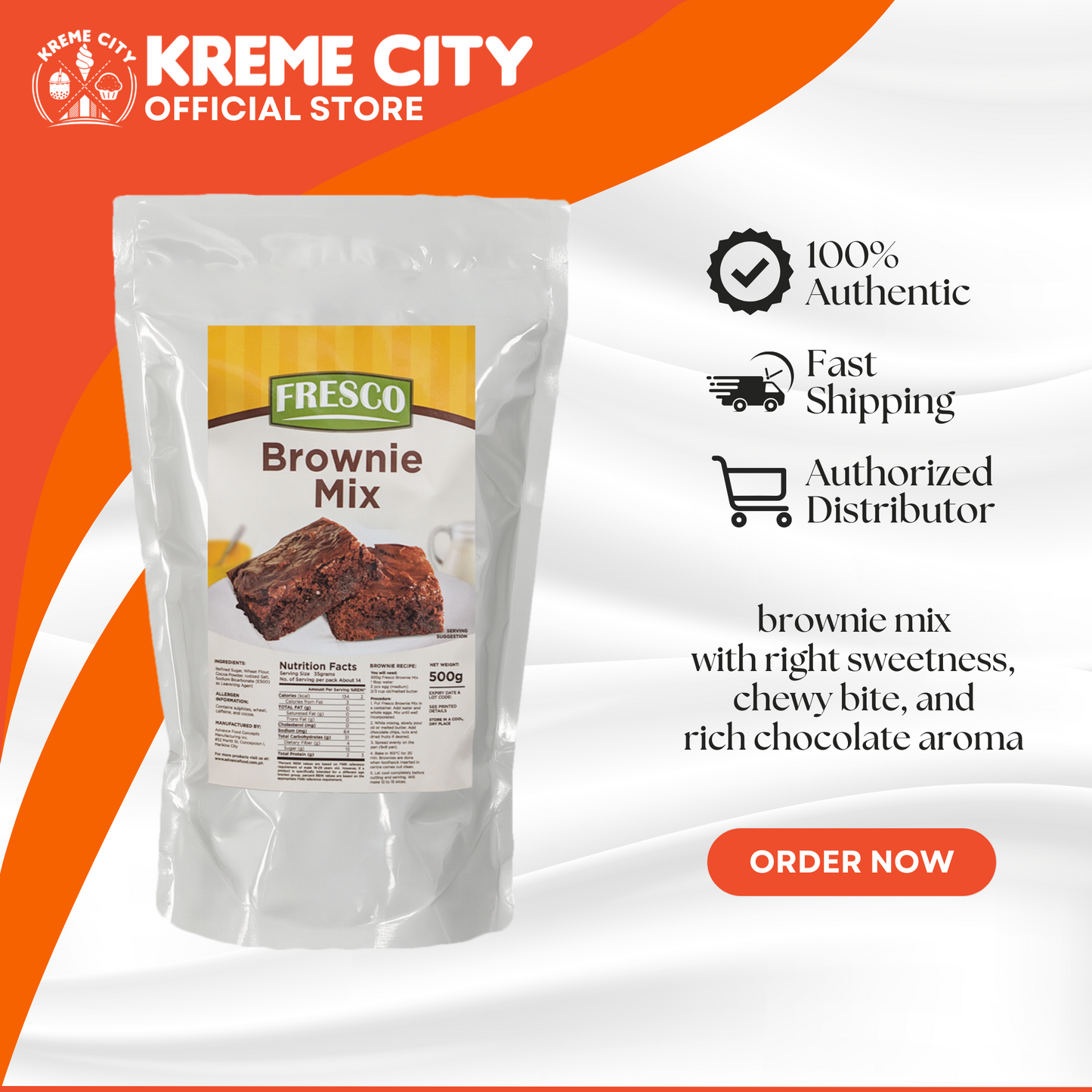 Fresco Brownie Premix 500g