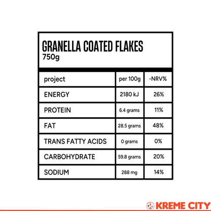 Kreme City Granella Krunch Coated Chocolate Flakes 150g