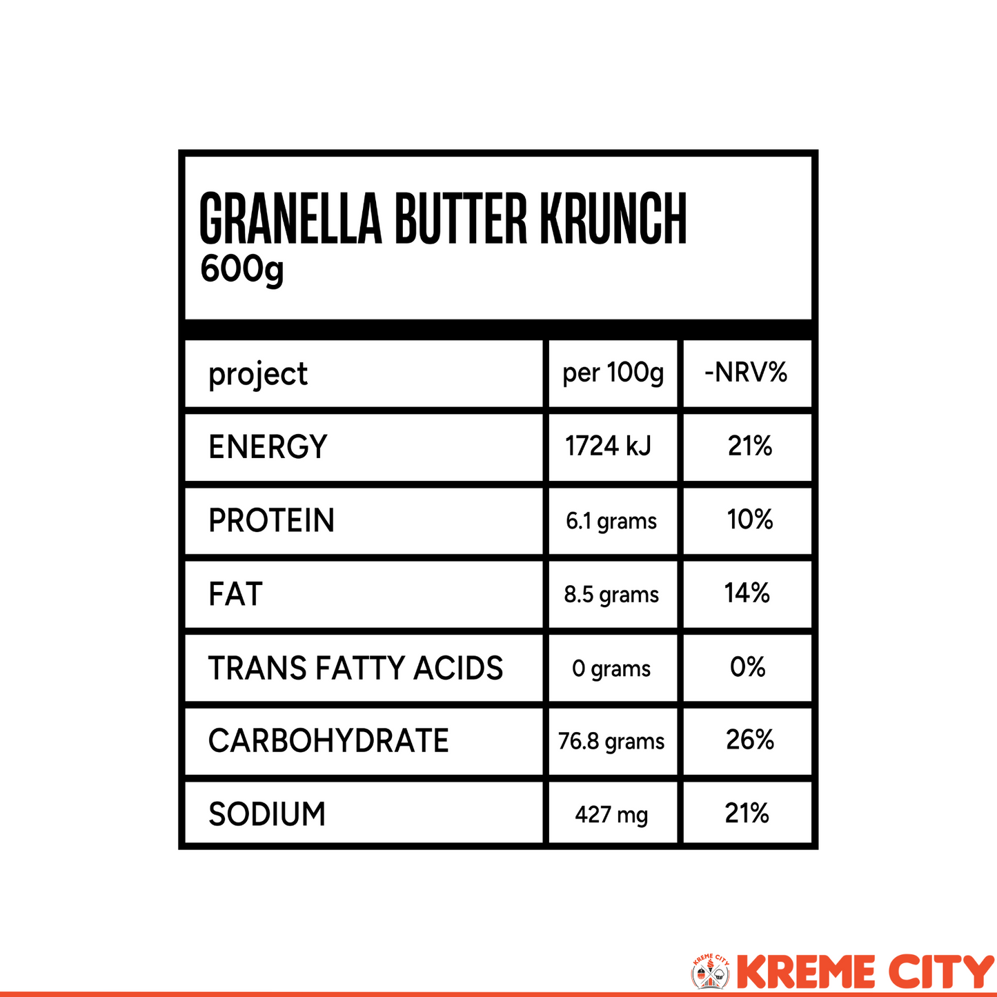 Kreme City Granella Krunch Butter Flakes 150g