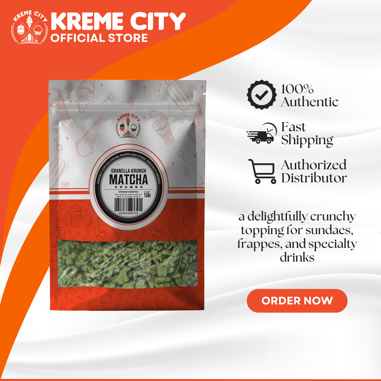 Kreme City Granella Krunch Matcha 150g