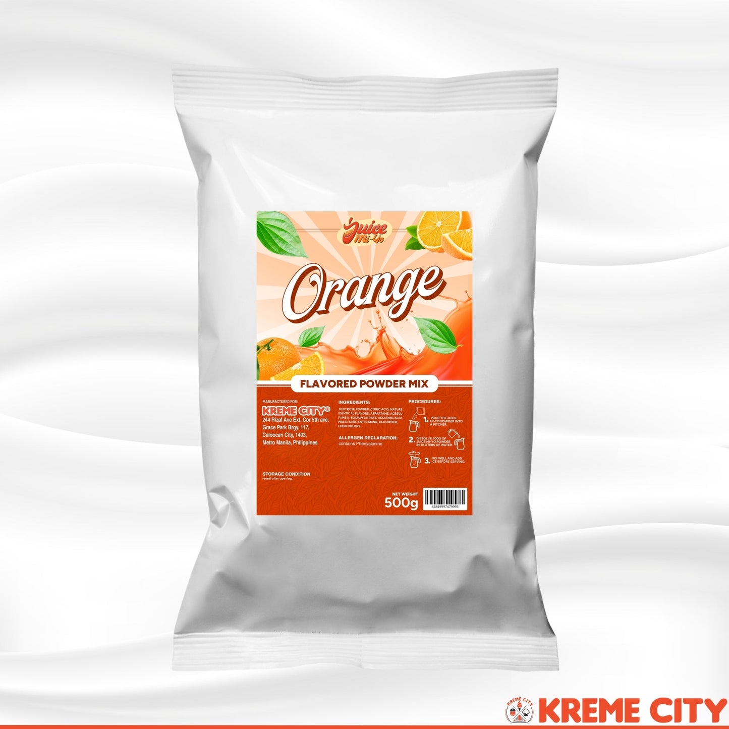 Kreme City Juice Mi-Yo Orange Flavored Powder Drink Mix 500g