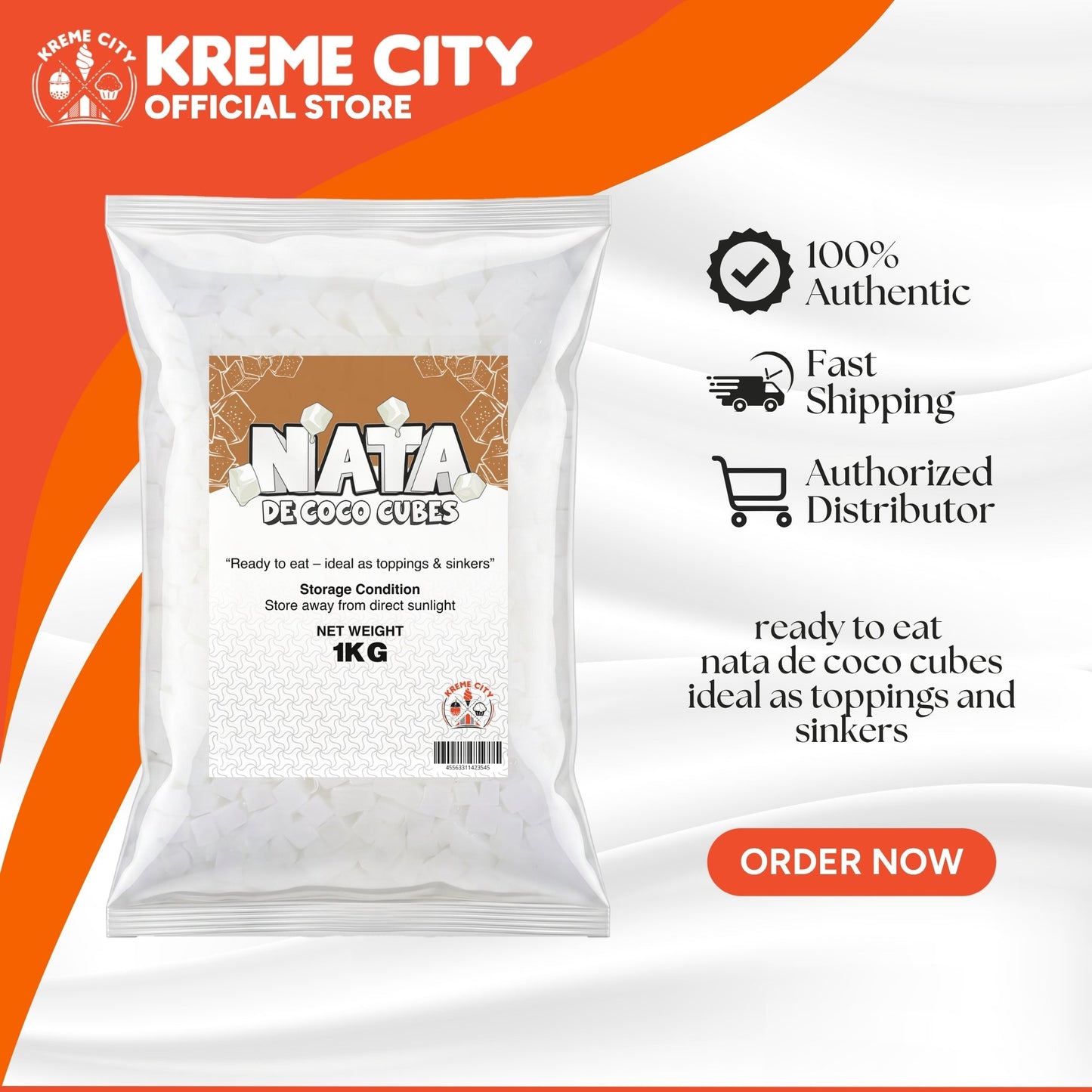 Kreme City Nata de Coco Cubes 1kg