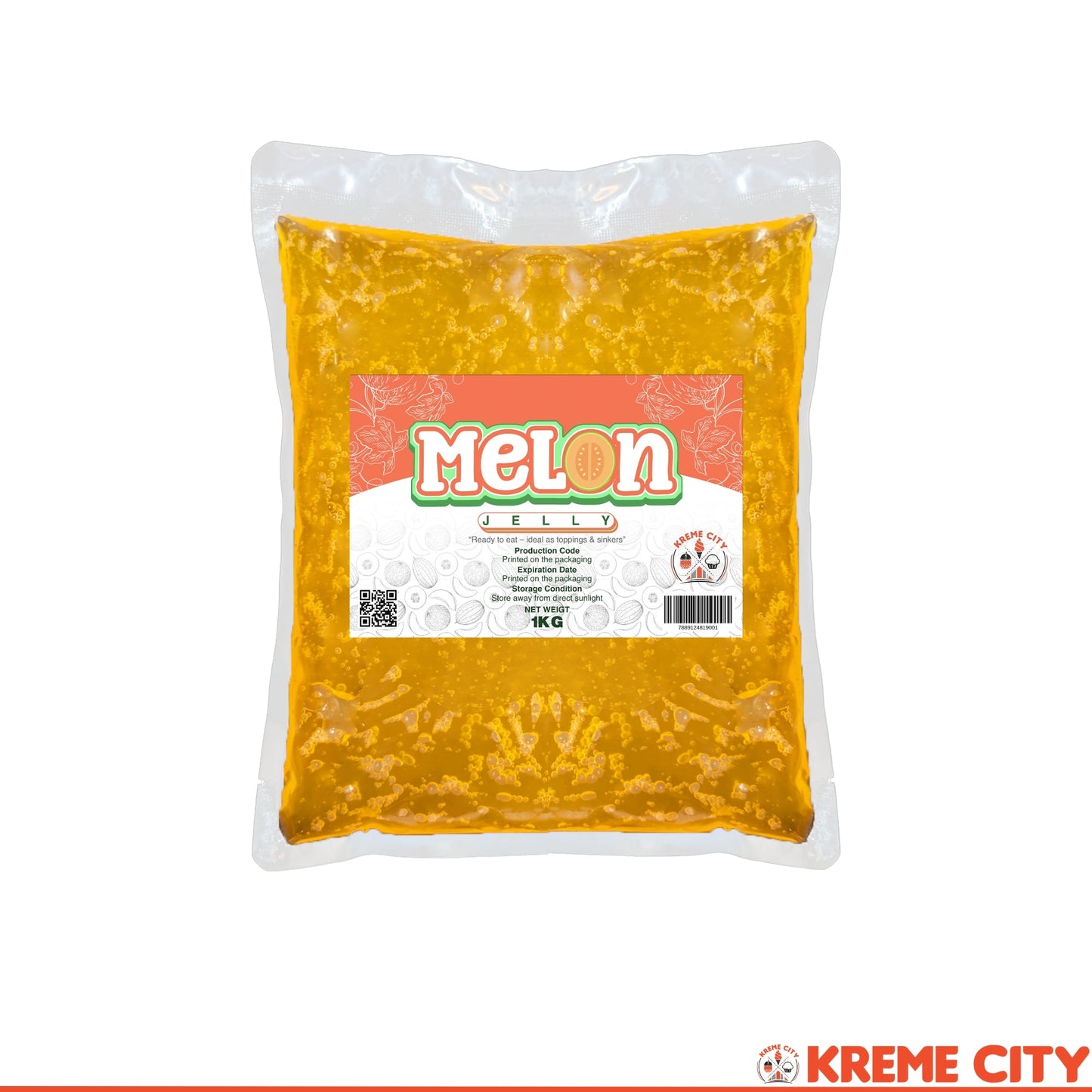 Kreme City Melon Jelly Strips 1kg