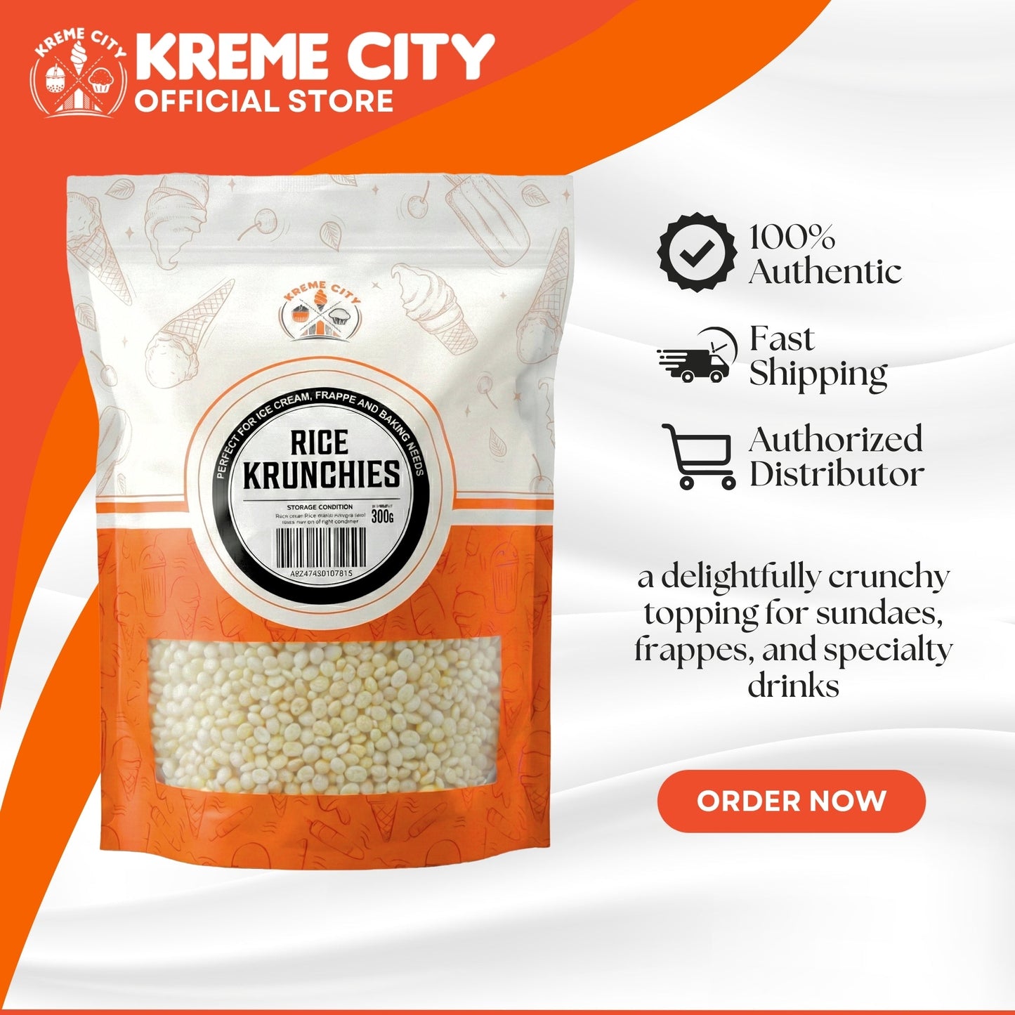 Kreme City Rice Krunchies 300g