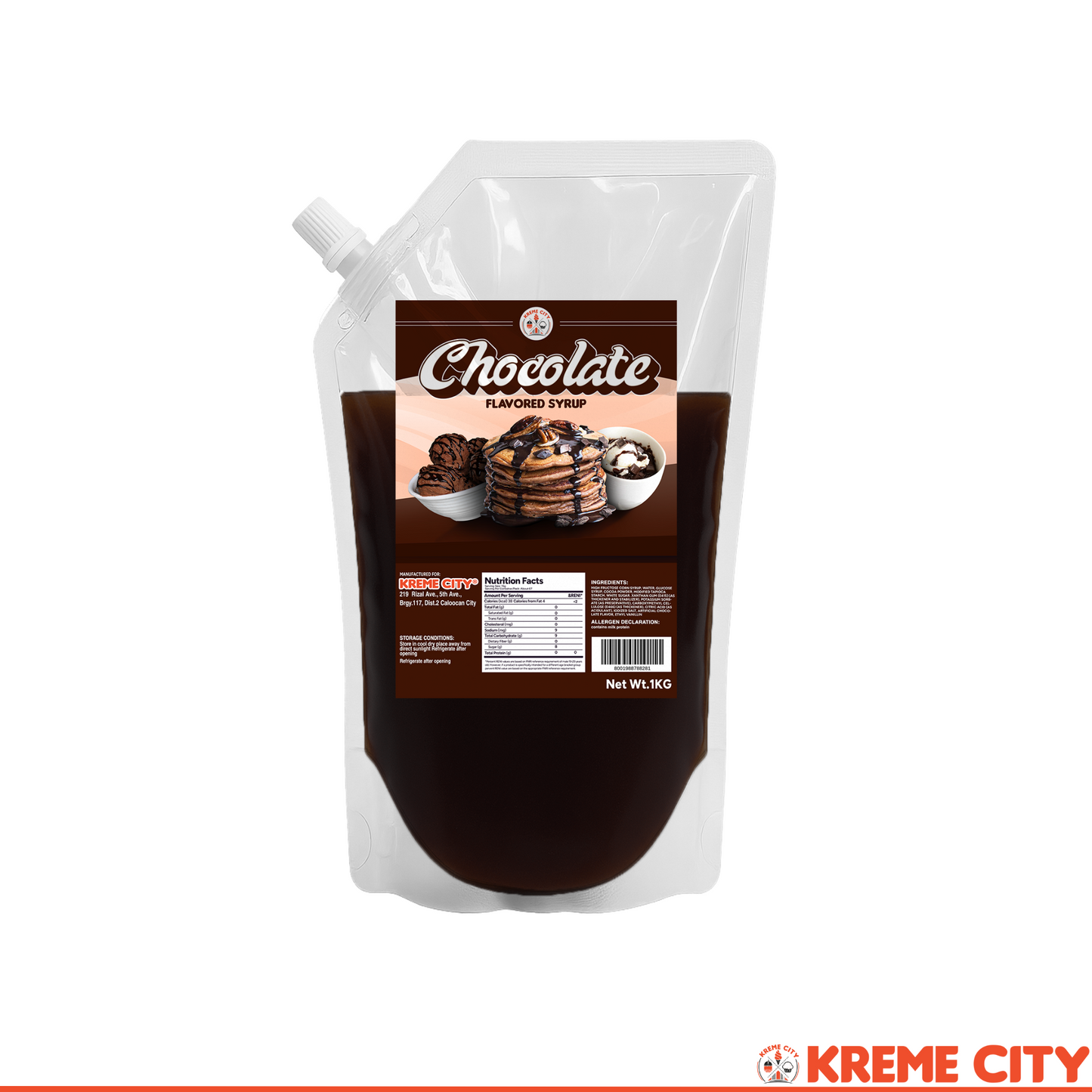 Kreme City Chocolate Flavored Syrup 1kg