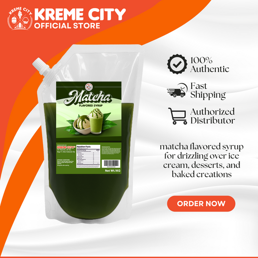 Kreme City Matcha Flavored Syrup 1kg