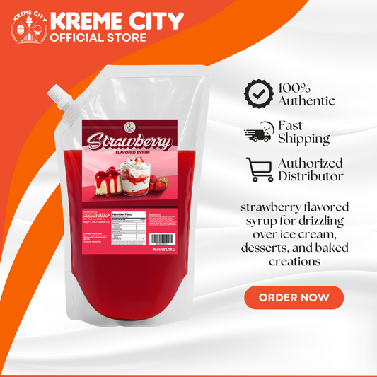 Kreme City Strawberry Flavored Syrup 1kg