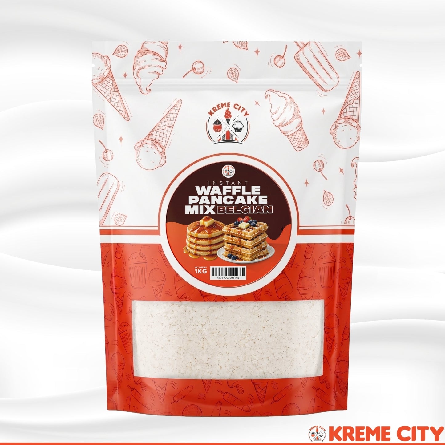 Kreme City Instant Waffle Pancake Mix Belgian 1kg