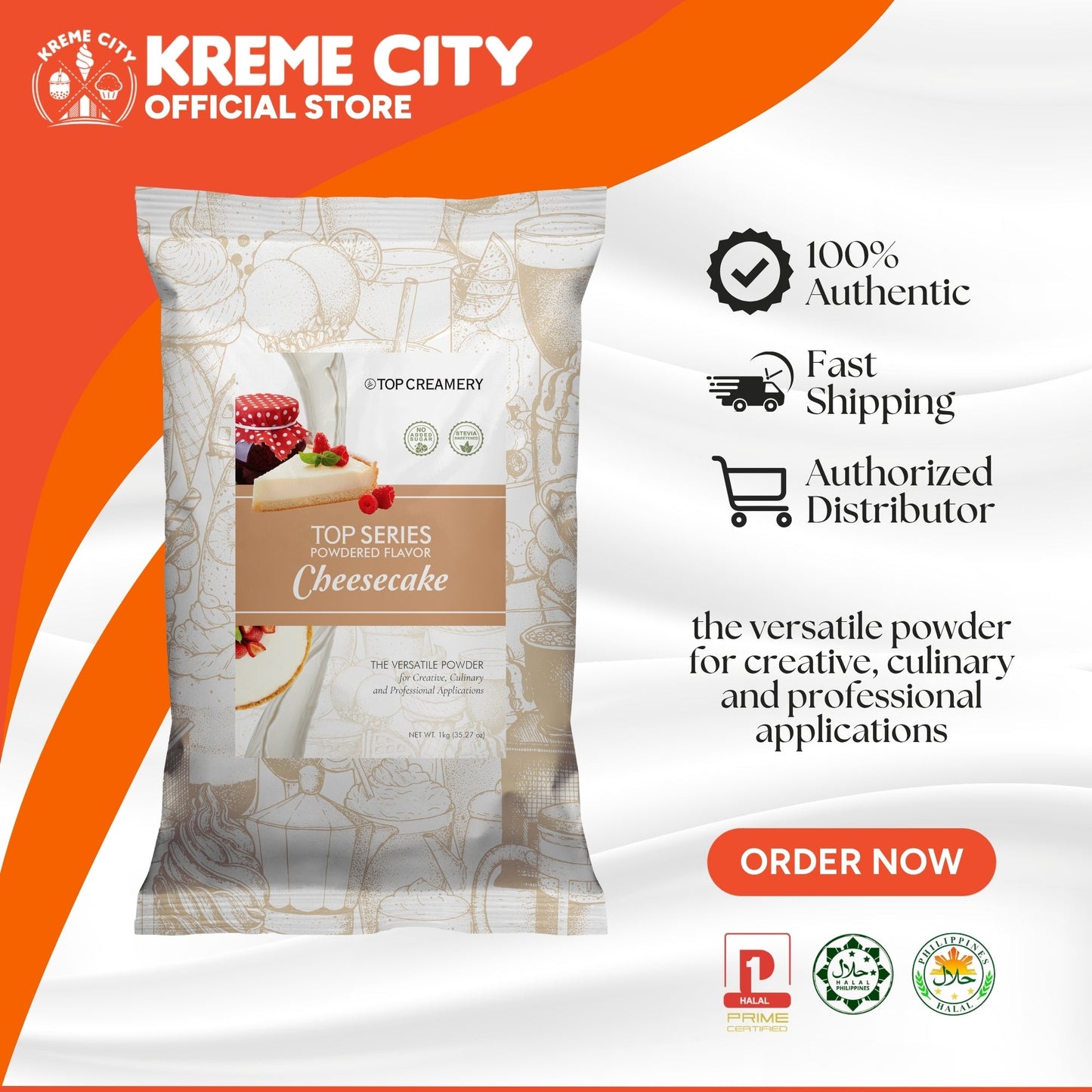 TOP Creamery Top Series Cheesecake Powdered Flavor 1kg