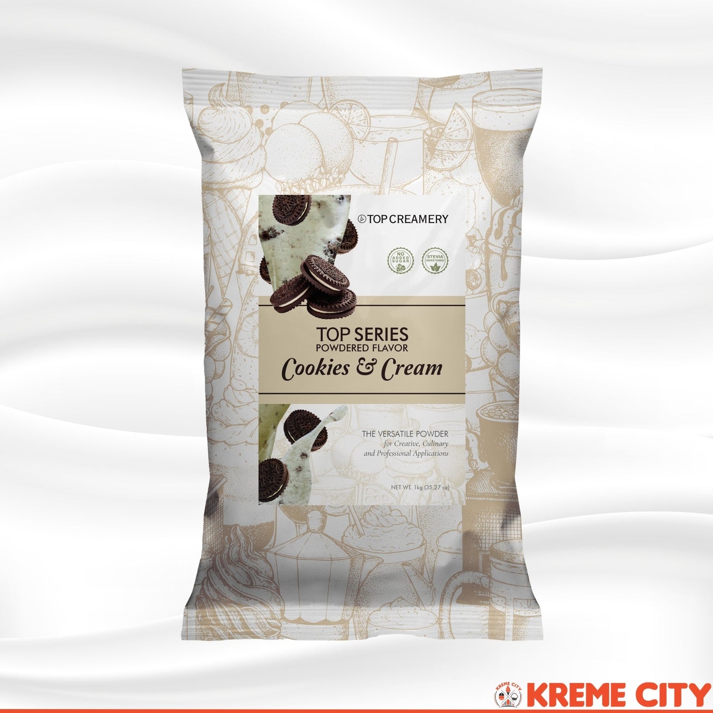 TOP Creamery Top Series Cookies and Cream Powdered Flavor 1kg