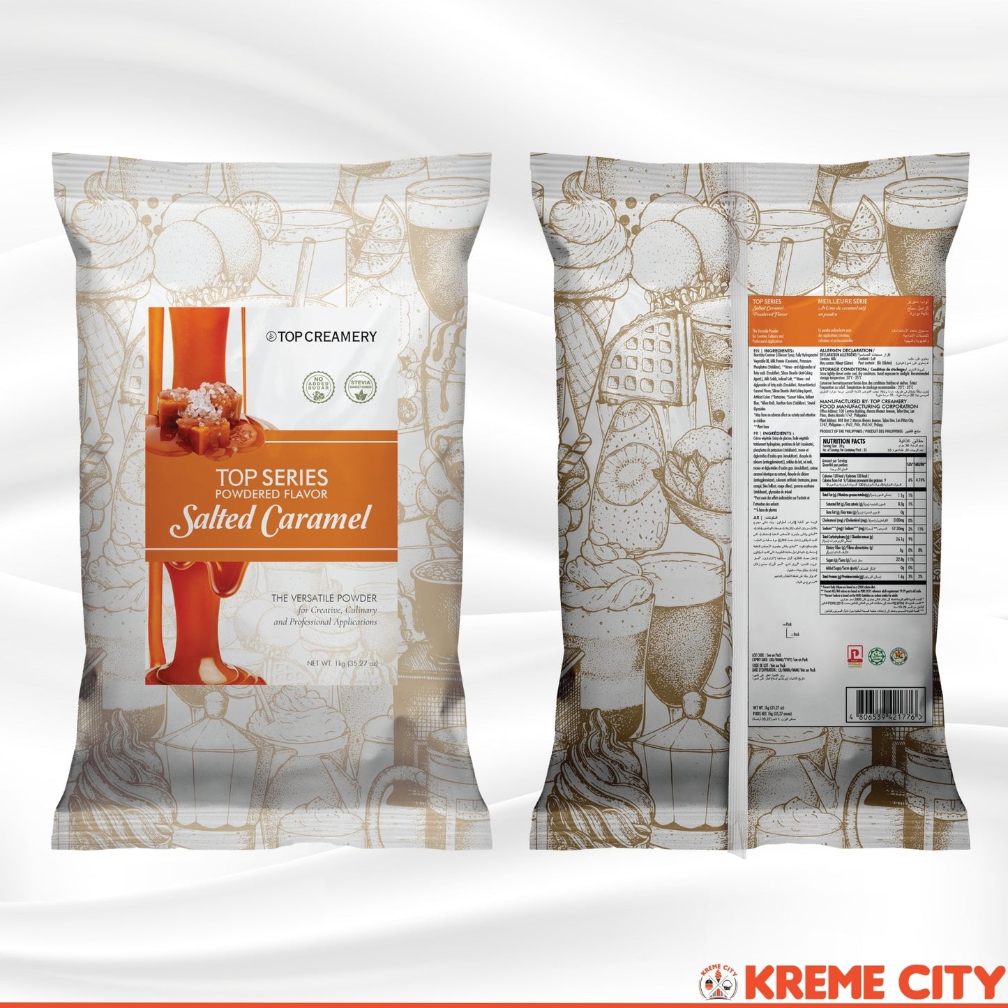 TOP Creamery Top Series Salted Caramel Powdered Flavor 1kg