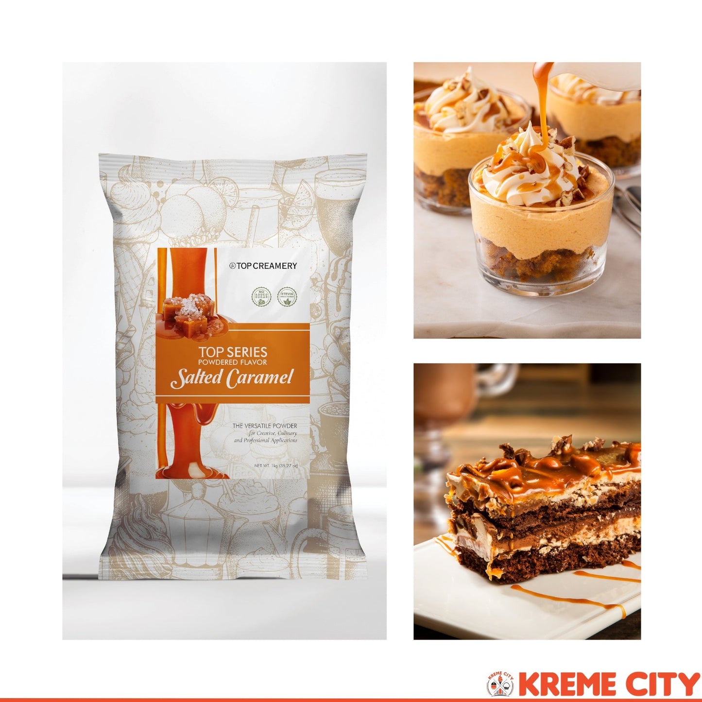 TOP Creamery Top Series Salted Caramel Powdered Flavor 1kg
