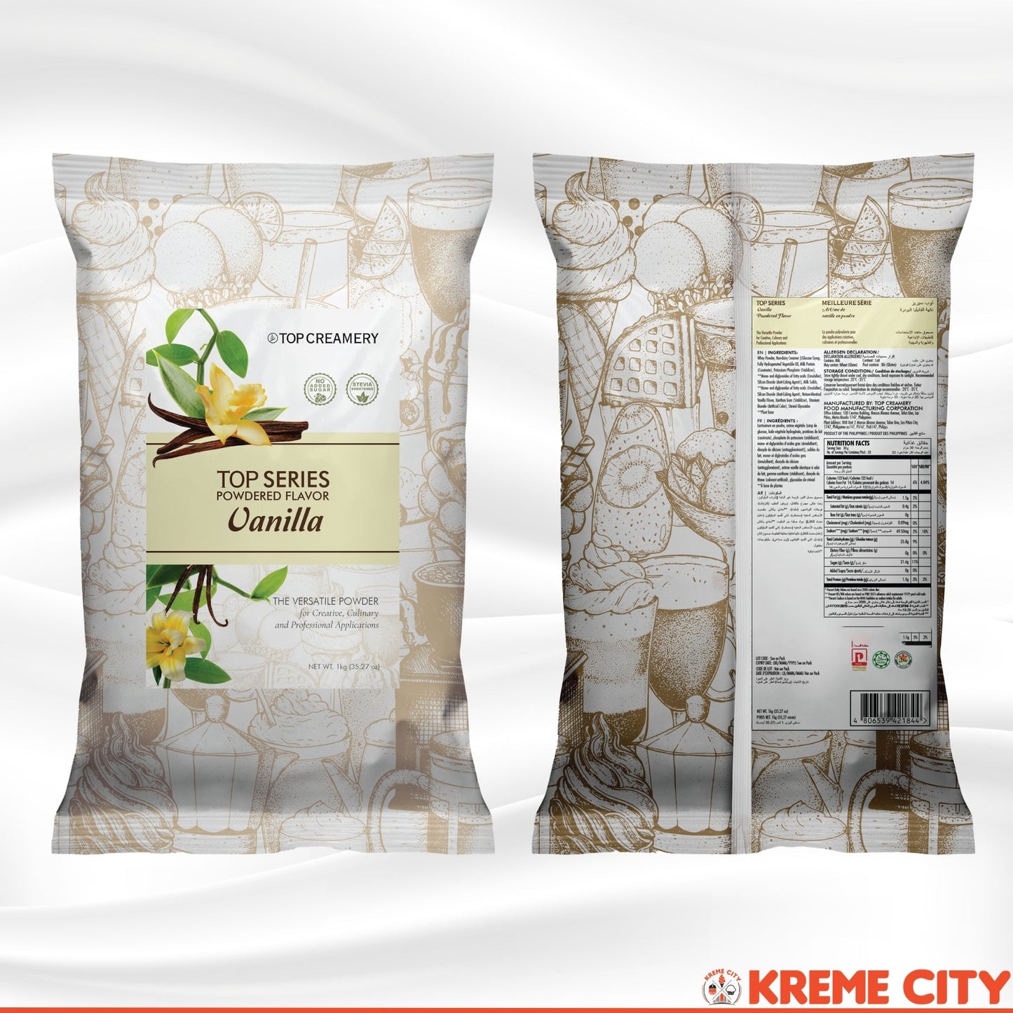 TOP Creamery Top Series Vanilla Powdered Flavor 1kg