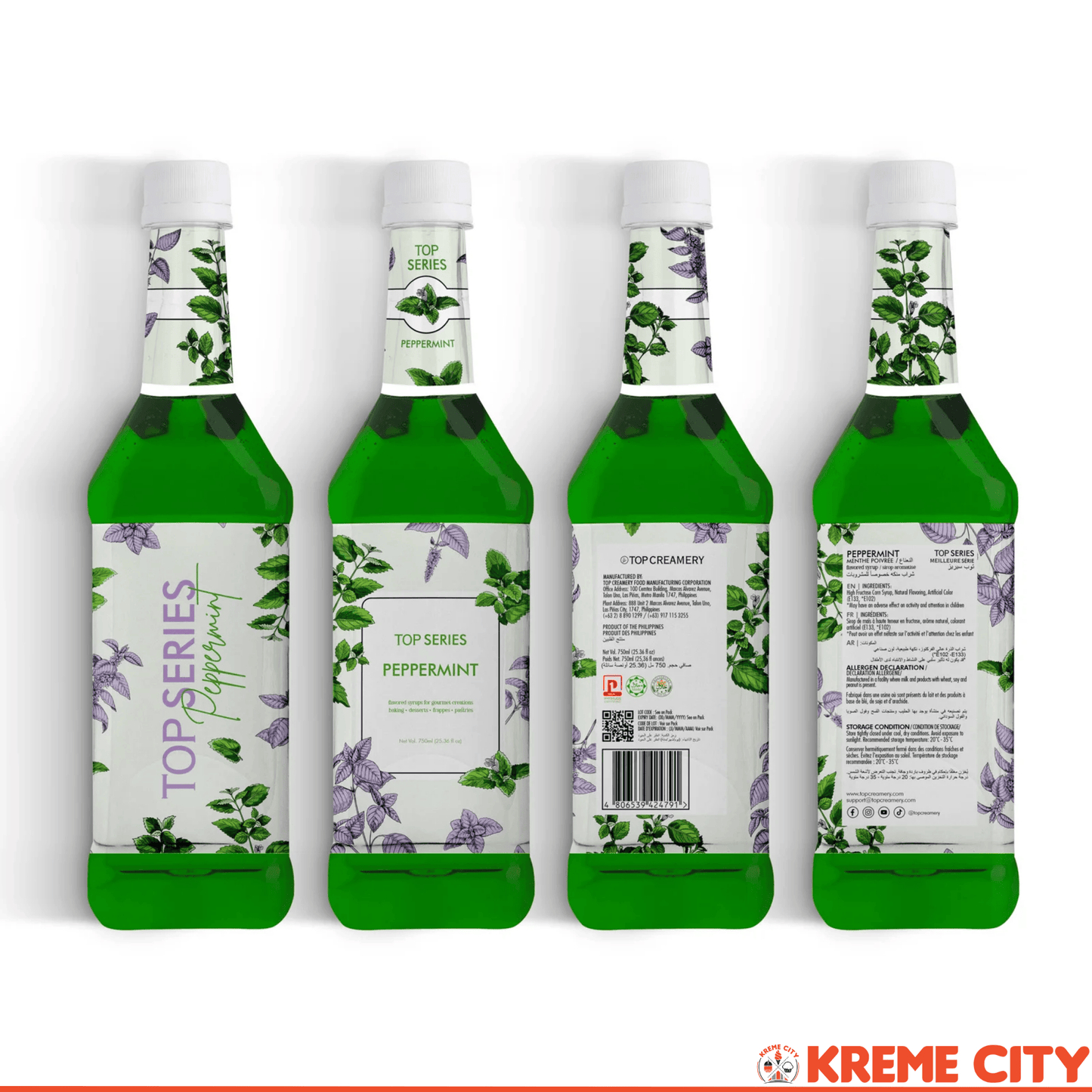 TOP Creamery Top Series Peppermint Syrup 750ml