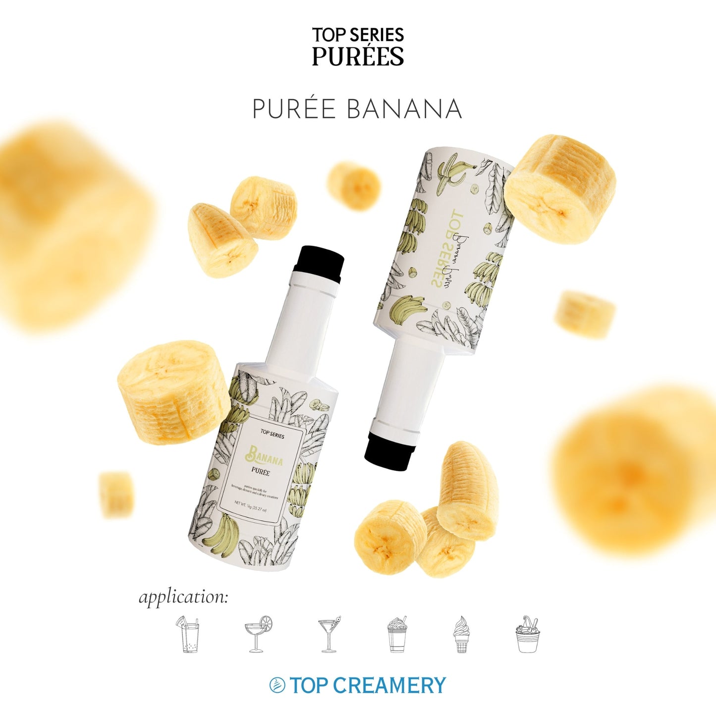 TOP Creamery Top Series Banana Puree 1kg