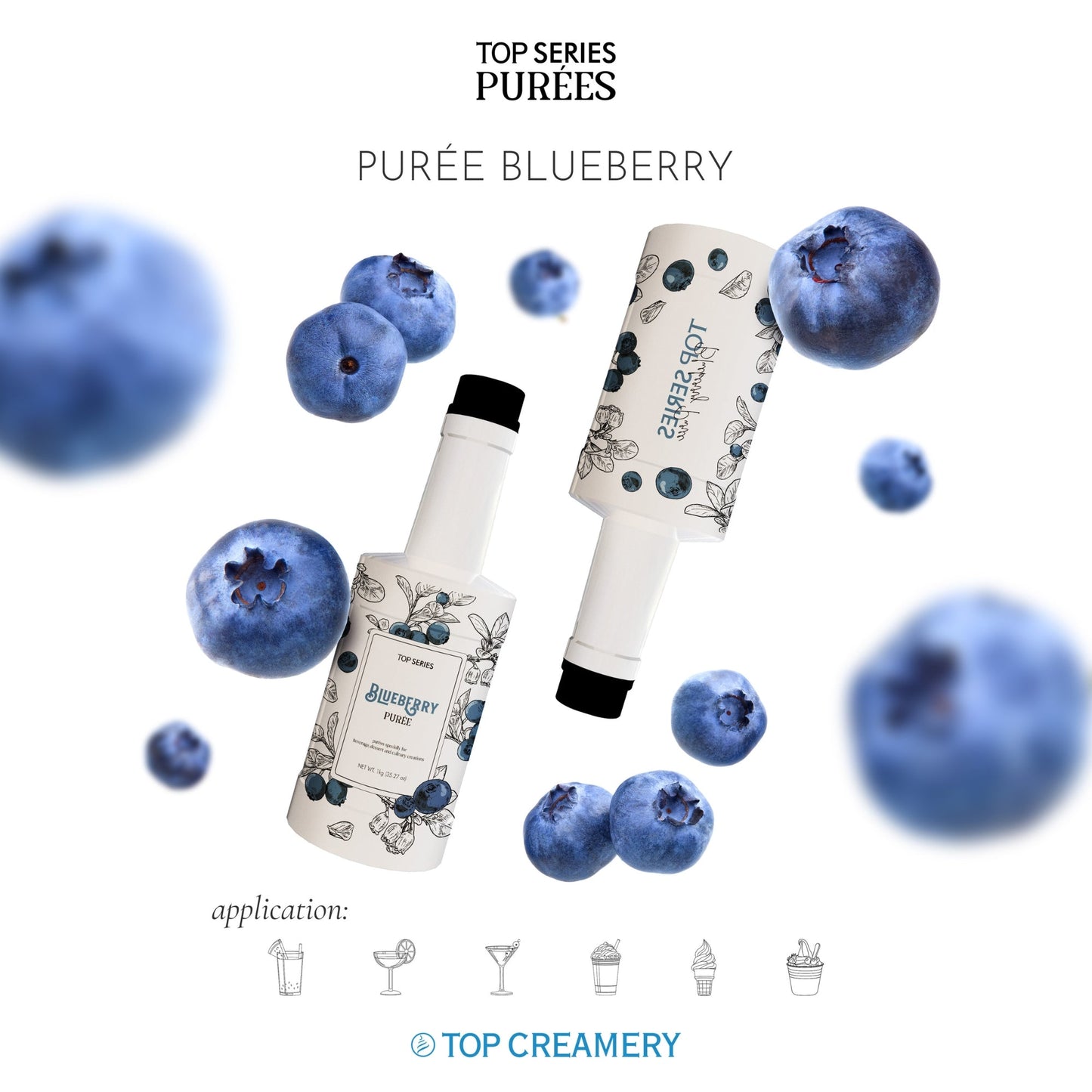 TOP Creamery Top Series Blueberry Puree 1kg