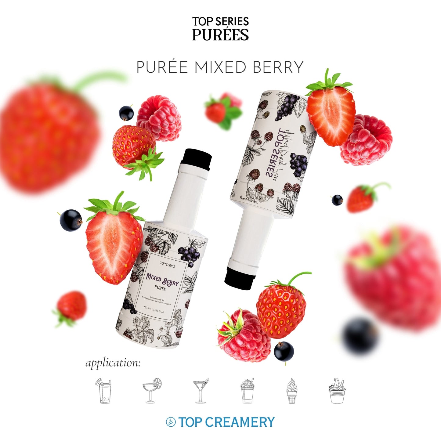 TOP Creamery Top Series Mixed Berry Puree 1kg
