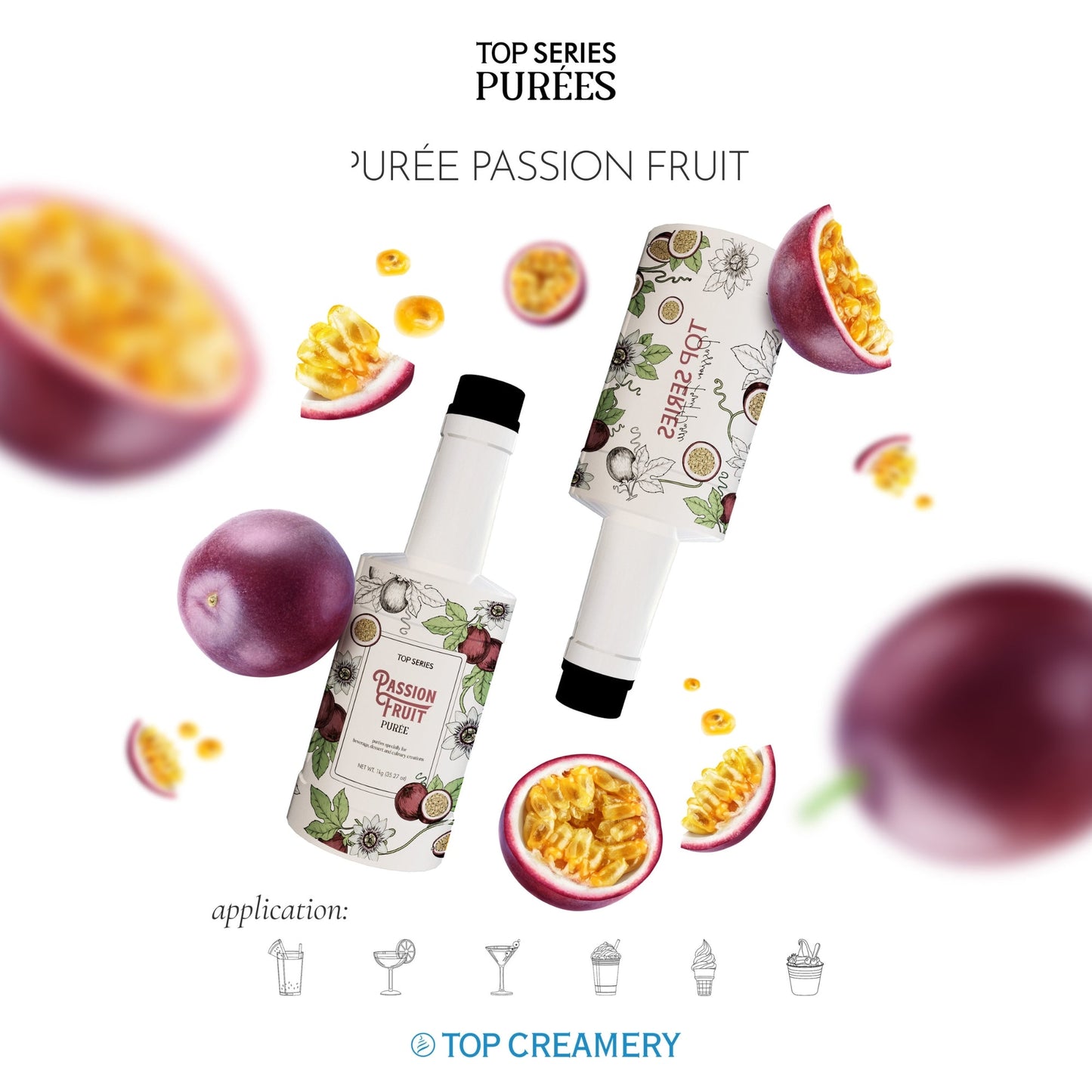 TOP Creamery Top Series Passion Fruit Puree 1kg