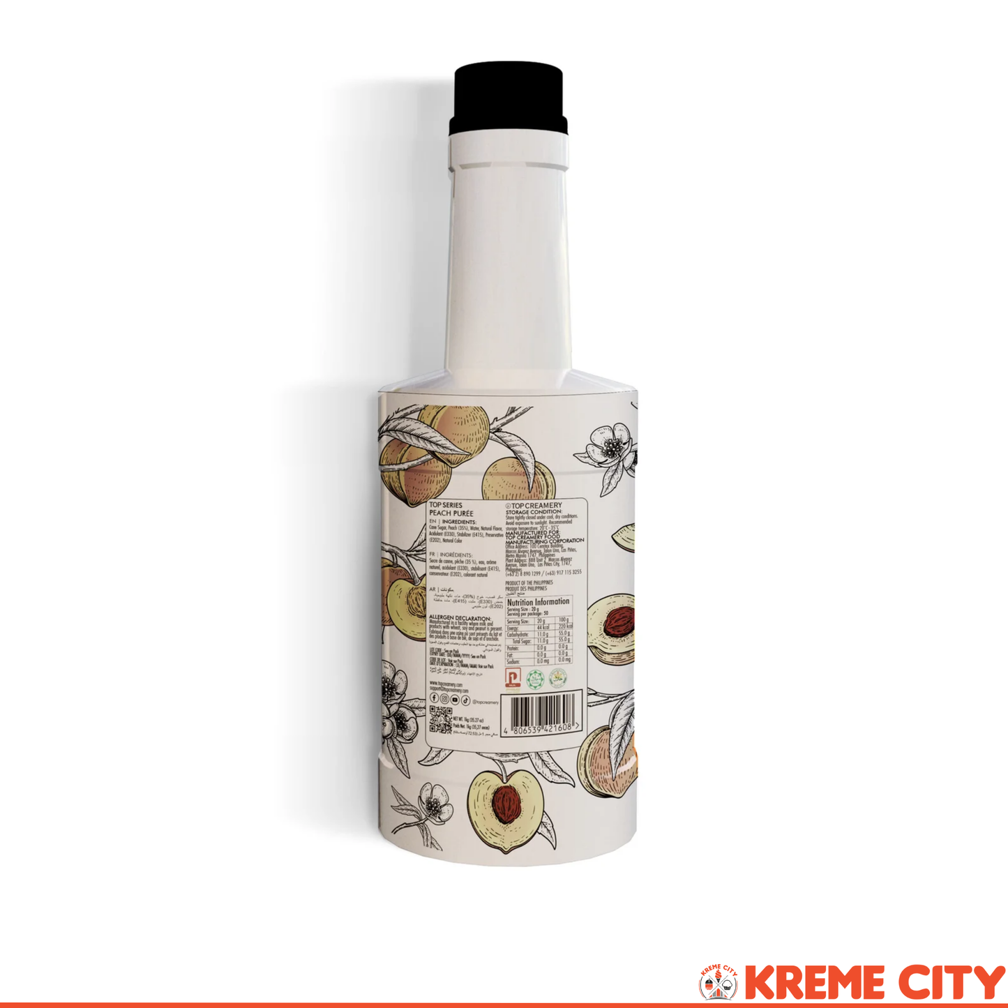 TOP Creamery Top Series Peach Puree 1kg
