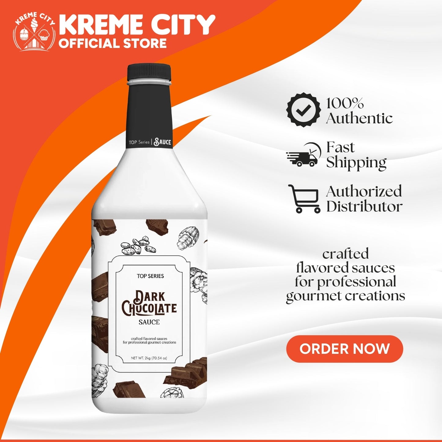 TOP Creamery Top Series Dark Chocolate Sauce 2kg