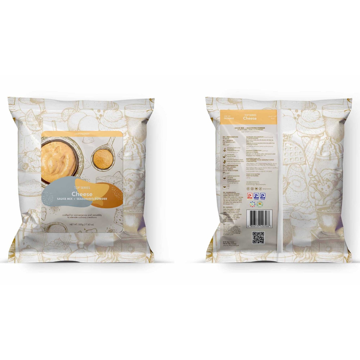 TOP Creamery Top Series Cheese Sauce Mix + Seasoning Powder 500g