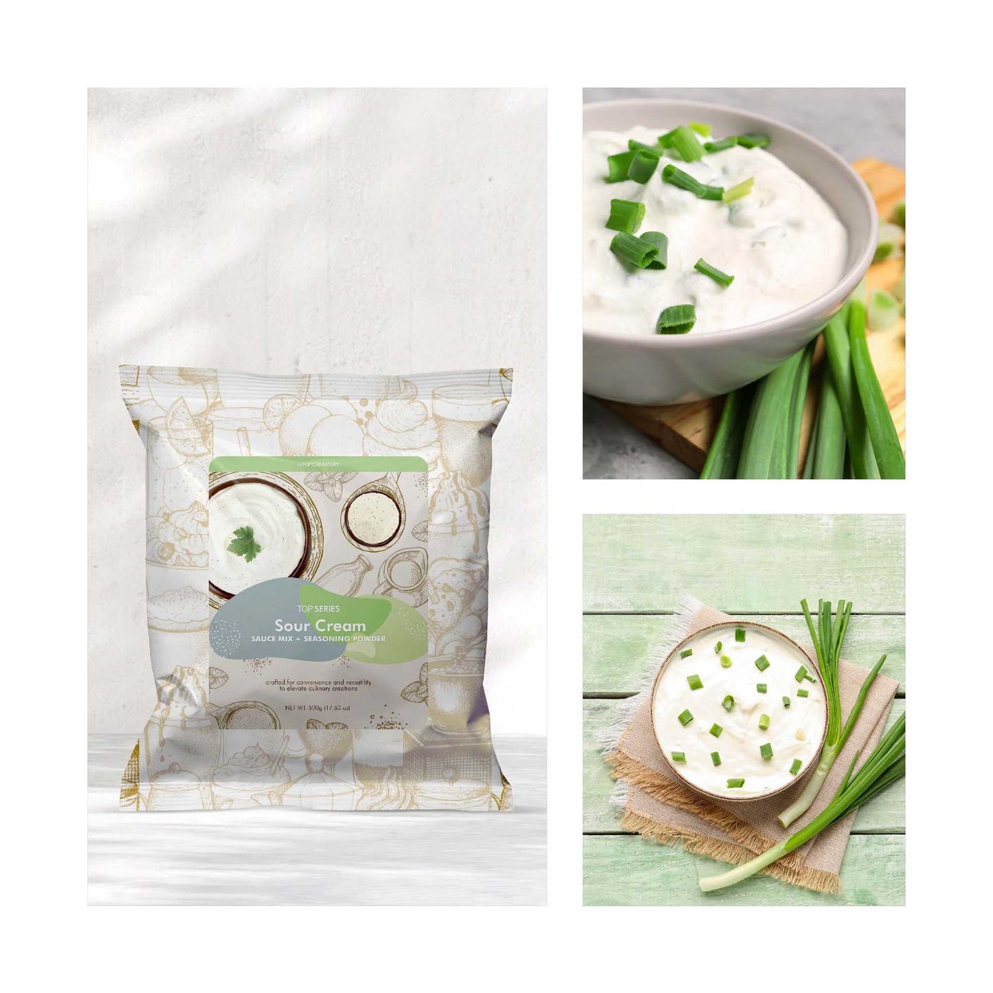 TOP Creamery Top Series Sour Cream Sauce Mix + Seasoning Powder 500g