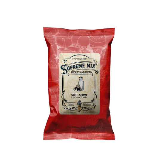 TOP Creamery Supreme Mix Cookies and Cream Soft Serve Ice Cream Powder Premix 1kg